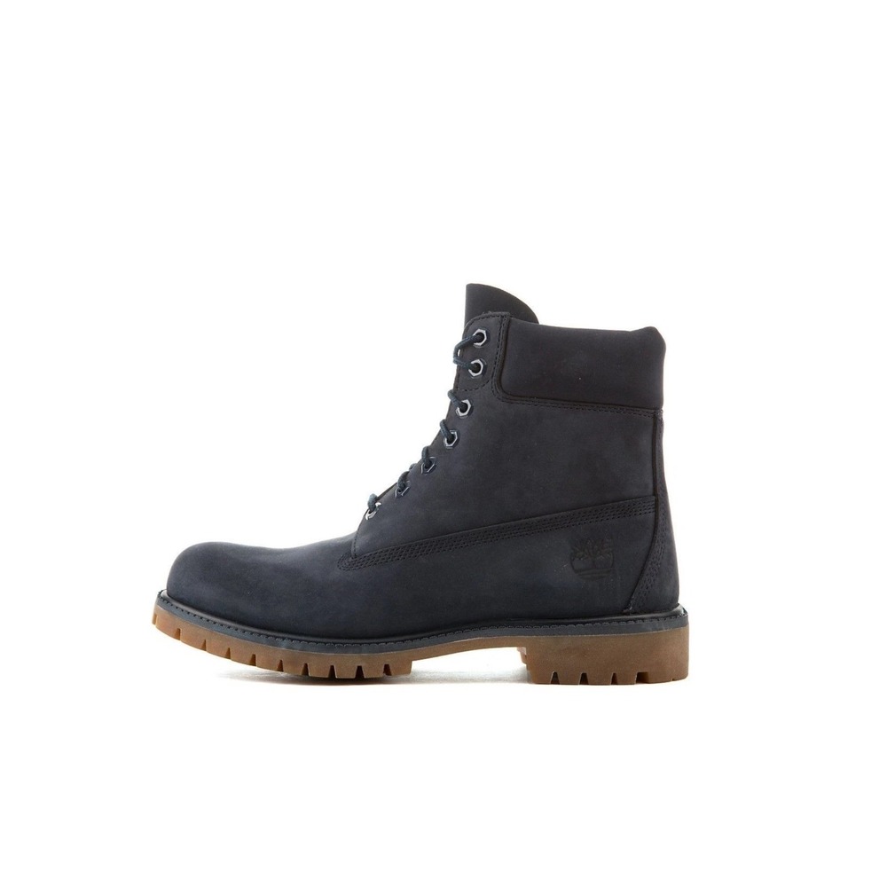 Timberland Premium 6 Inch Waterproof Boots Mens Navy Blue Nubuck Leather 10.5 - Picture 2 of 3
